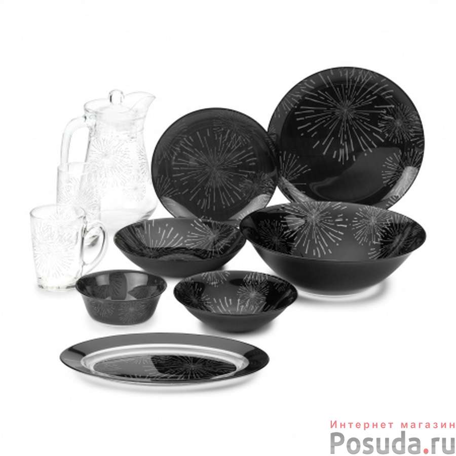 Столовый набор 46 предметов НАЙТ ФЛАУЭР СИЛЬВЕР