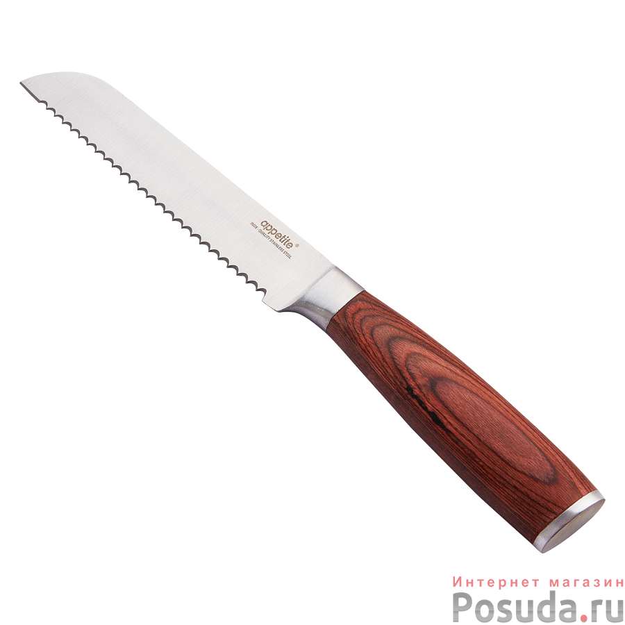 Нож Лофт для хлеба 15см ТМ Appetite, KF3038-2