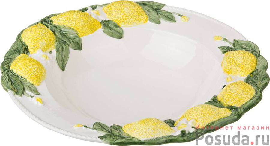 Салатник Лимоны диаметр=30 см.высота=7 см. 