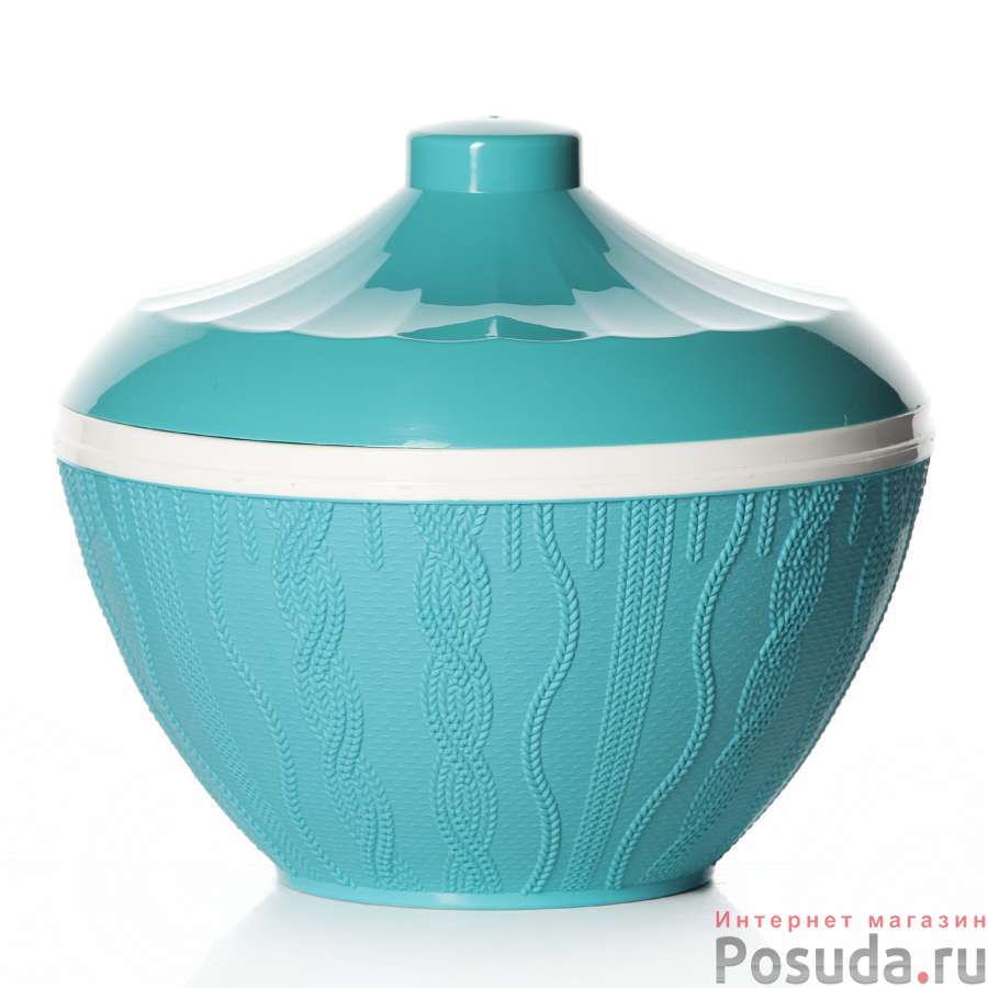 Салатник "Меланж" 1,45л с крыш. (бирюзовый)
