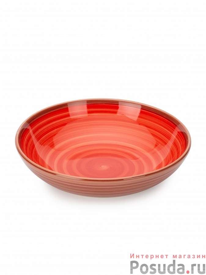 Тарелка суповая WOOD RED 20см