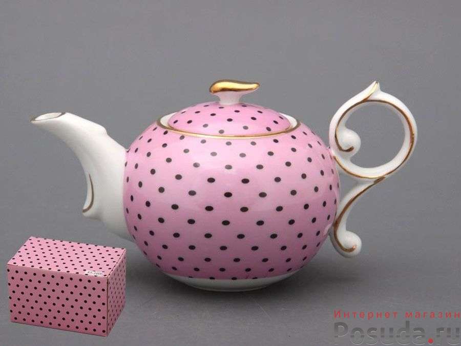 Заварочный чайник Lefard "Розовый в горошек", 250 мл