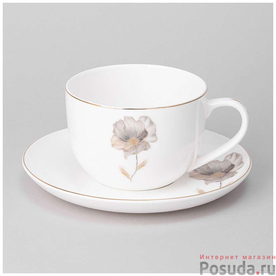 Чайная пара lefard Inspiration золотой цветок 380 мл 