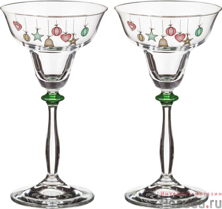 Набор подсвечников из 2 шт. Елочные игрушки диаметр=10 см. высота=19 см.