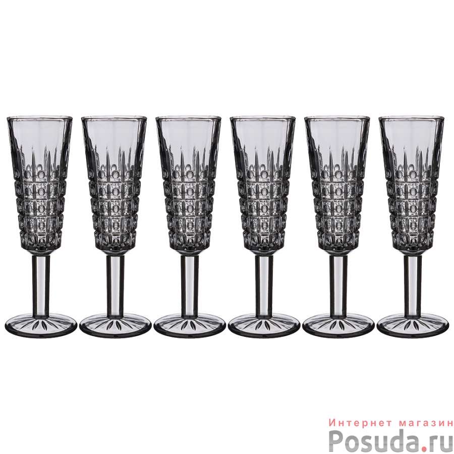 Набор бокалов для шампанского Графика 6шт. серия Muza color 150 мл высота=20 см.