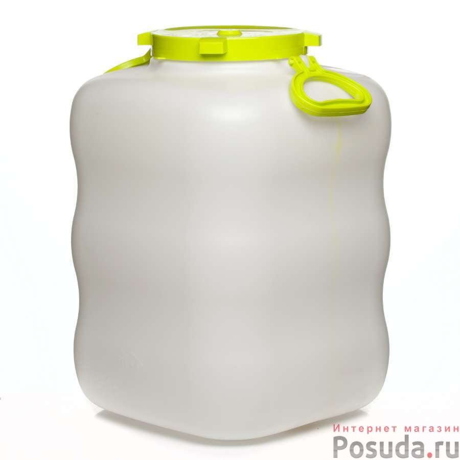 Бак с крышкой и ручками 60 л (белый)