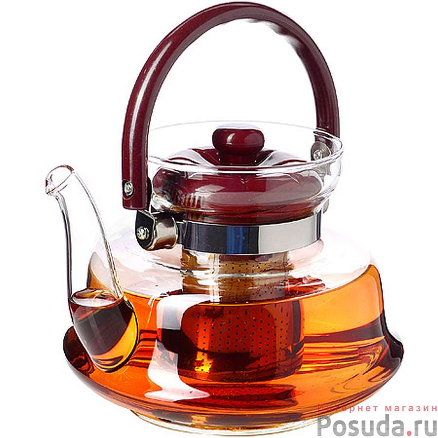 Заварочный чайник 3пр 1,2л стек н/с LR