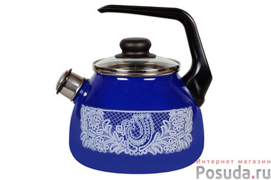 Чайник 3,0л со свистком Вологодское кружево, 4с209я