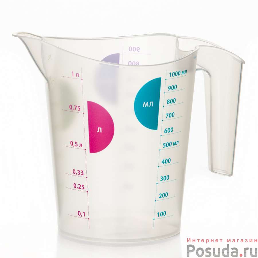 Кувшин мерный Idea, 1 л (прозрачный)
