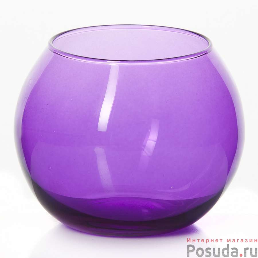 Ваза Pasabahce "Enjoy", цвет: фиолетовый, высота 7,9 см