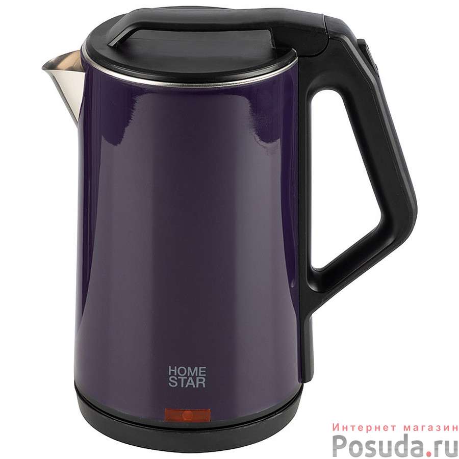 Чайник Homestar HS-1036 (1,8 л) фиолетовый, двойной корпус