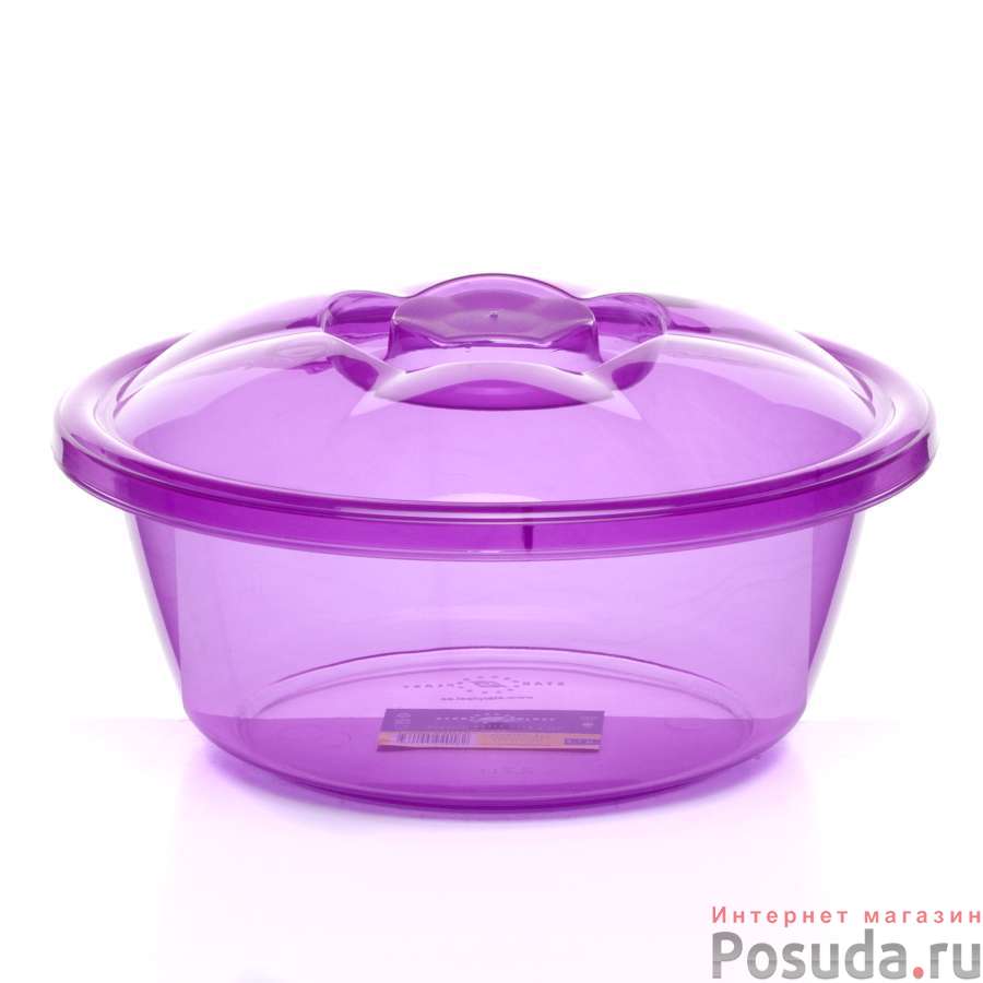 Миска "StarPlast" с крышкой, 2,7 л (цвета в ассортименте)