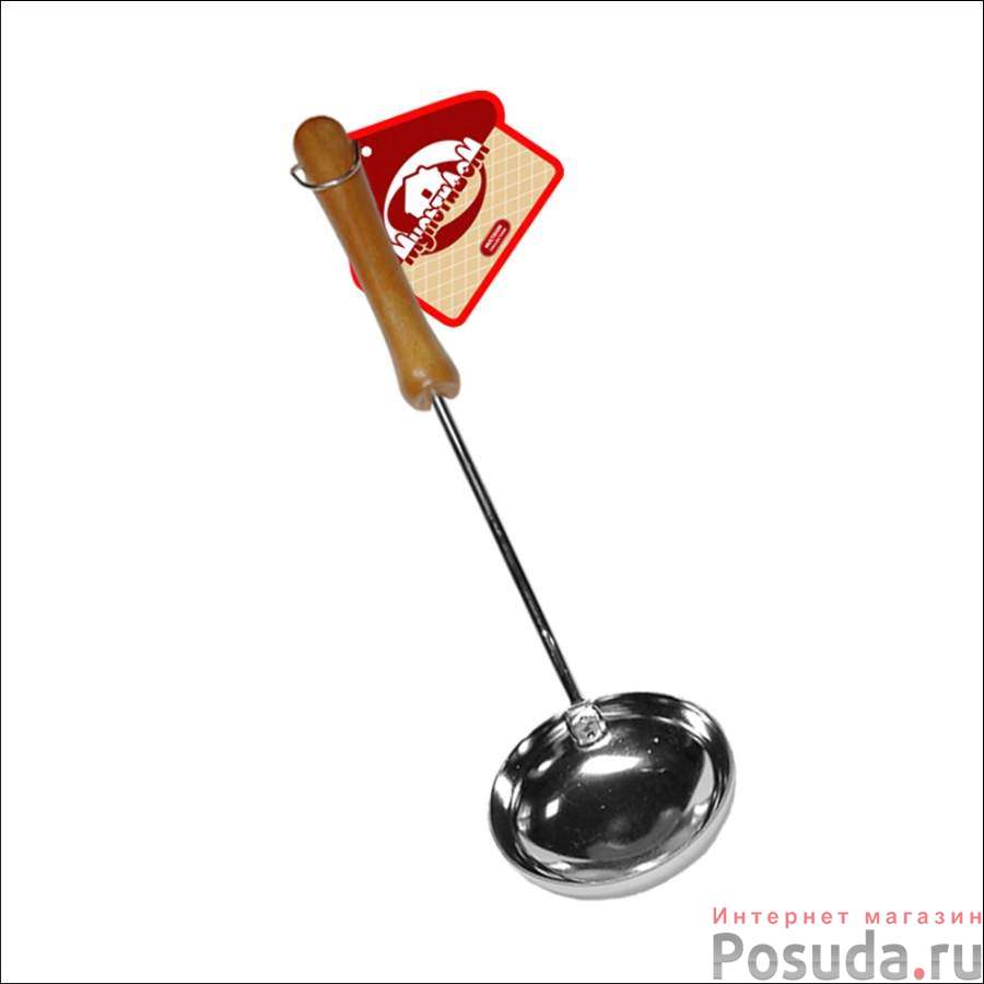 Половник хром дерев. ручка