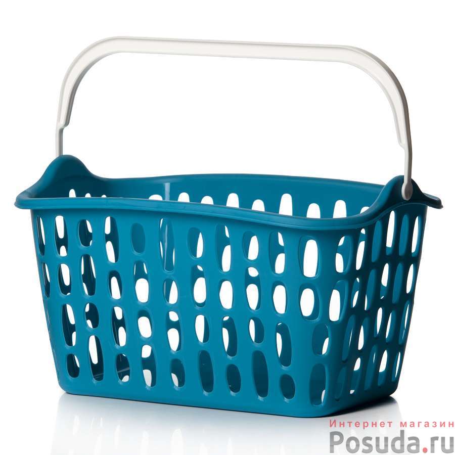 Корзина с ручкой 25*18*15 см (бирюзовый)