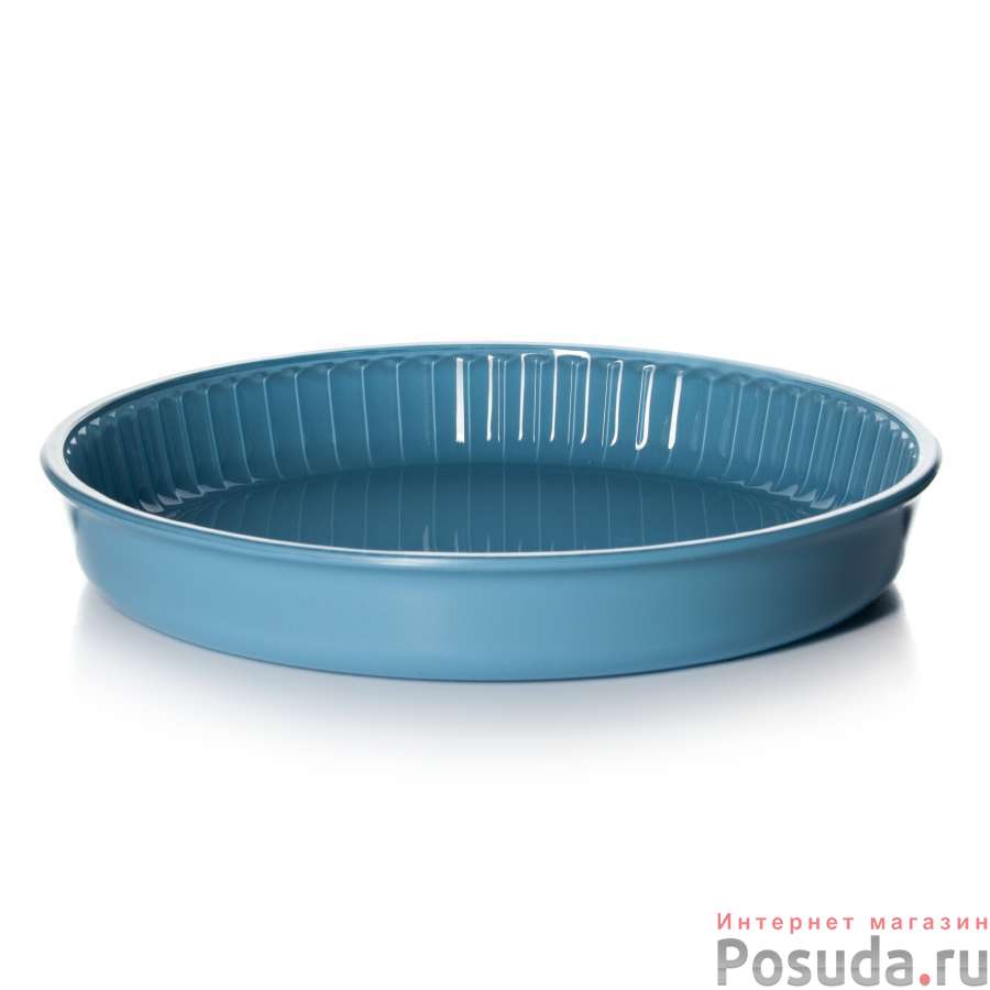 Посуда для свч круглая d=320 мм цв.стекло (цв.голуб.)