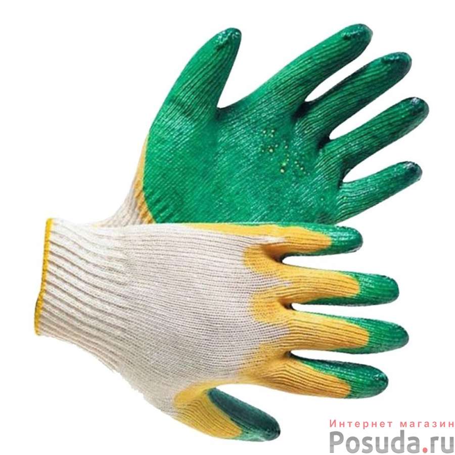 Перчатки х/б латексный облив (100) Без этикетки