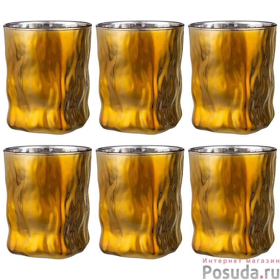 Набор стаканов из 6 шт Черное золото 300 мл