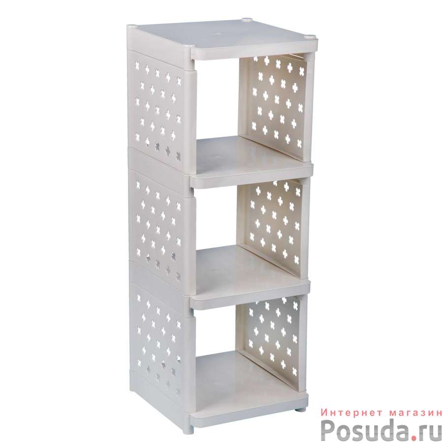 Этажерка универс. Уют 4-х секц. 327*315*860 (св.сер)