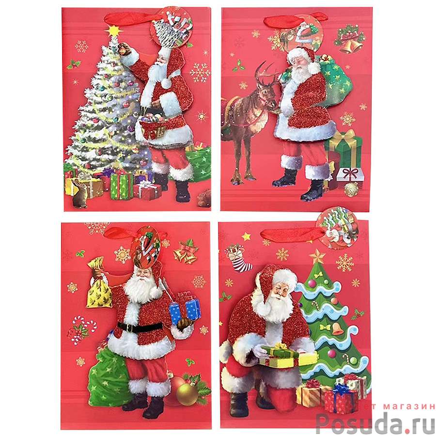 Пакет подарочный "Новый год" размер S