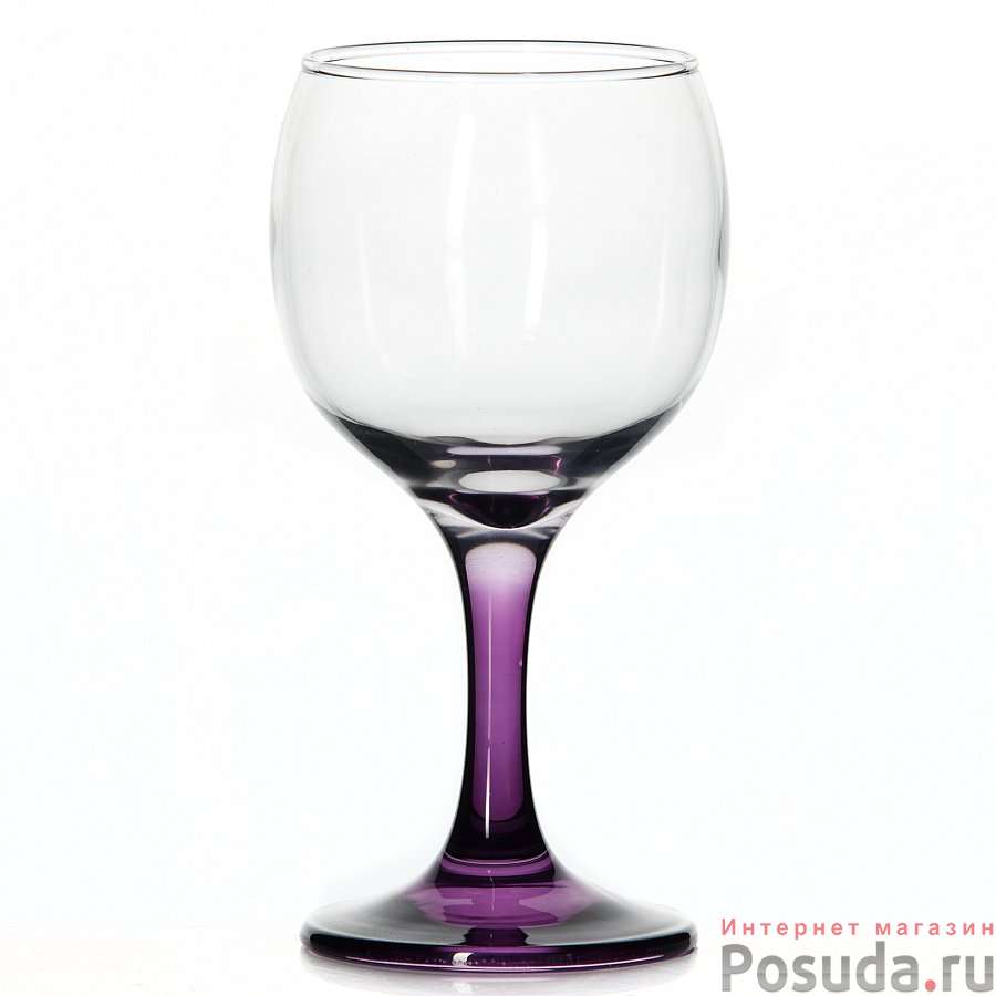 Набор фужеров glass4you, 3 штуки, объем 220 мл (сиреневый)