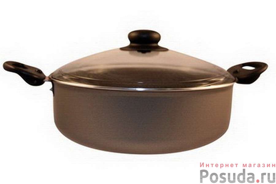 Жаровня 24см съемные ручки стеклянная крышка Scovo