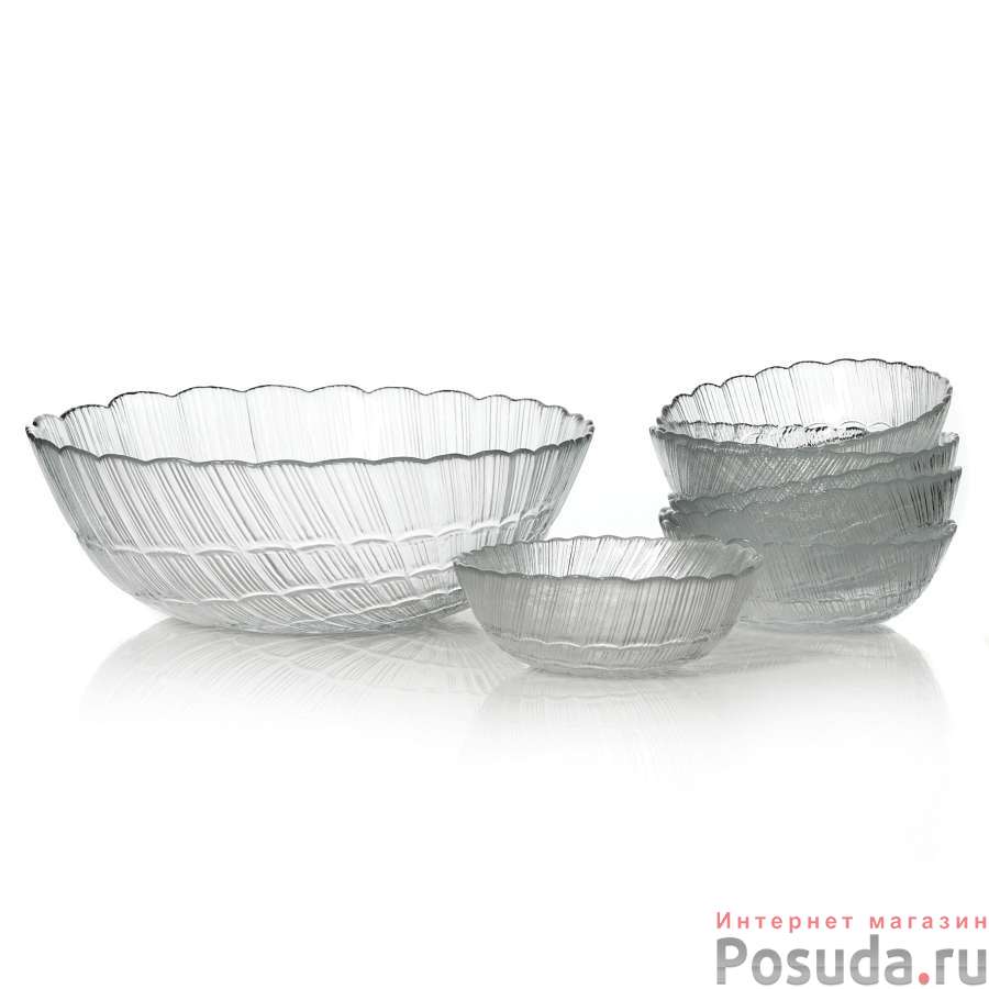 Набор салатников из упрочн. стекла АТЛАНТИС 6+1 шт.