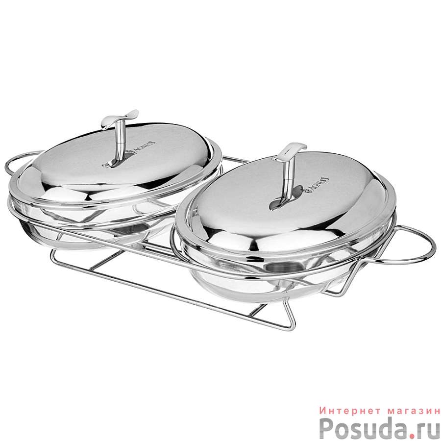 Мармит двойной agness 2,0л/2,0л 54*31*18 см