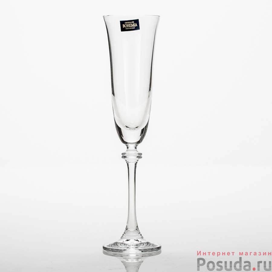 Набор бокалов для шампанского 6 шт Crystalite Bohemia "Александра", 190 мл