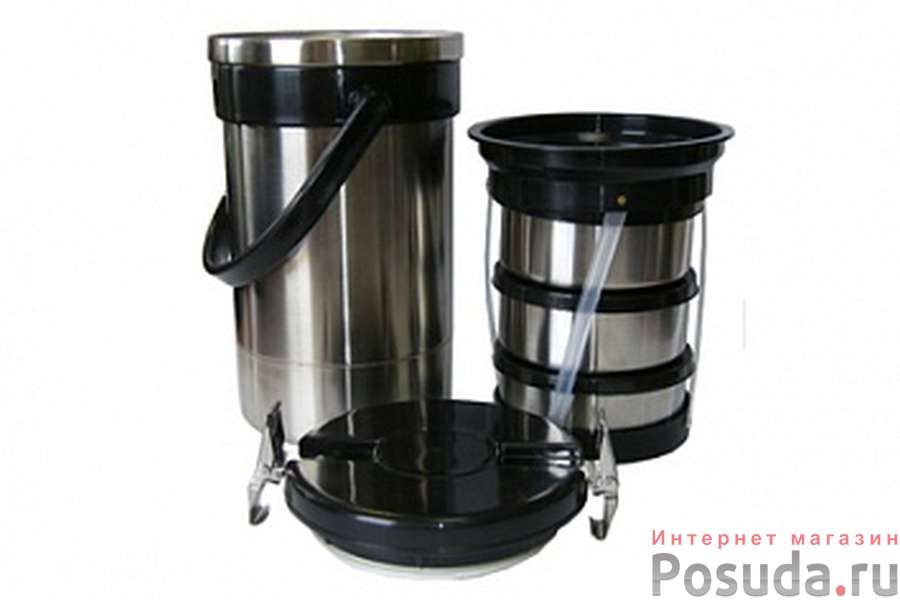 Термос Амет "Экспресс" с широким горлом 3-секционный (с металлическими судками)