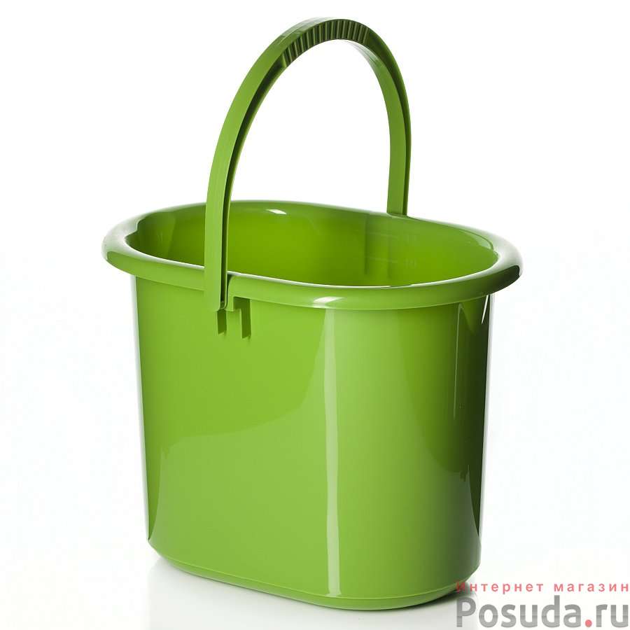 Ведро овальное, объем 11 л (цвет салатовый)