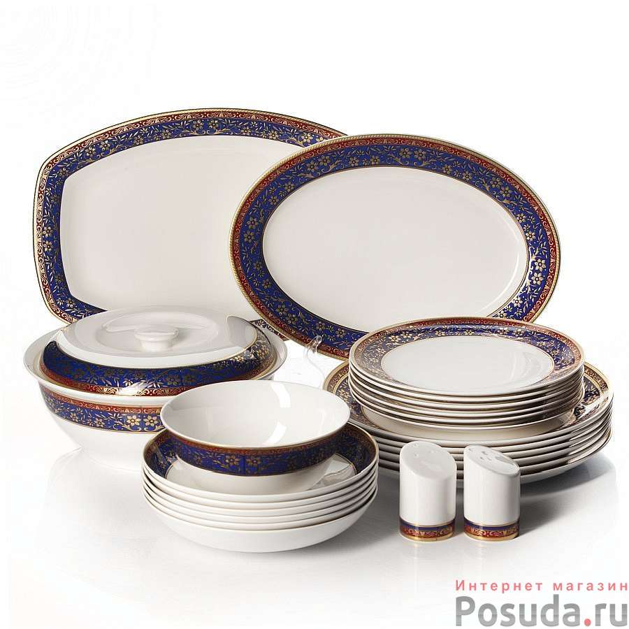 Столовый сервиз 6 персон "Кобальт", 29 предметов