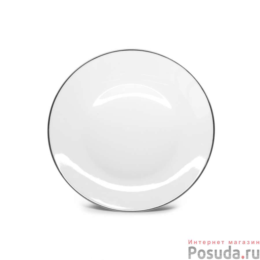 Тарелка столовая мелкая Attribute Rondo Platinum, D=24 см