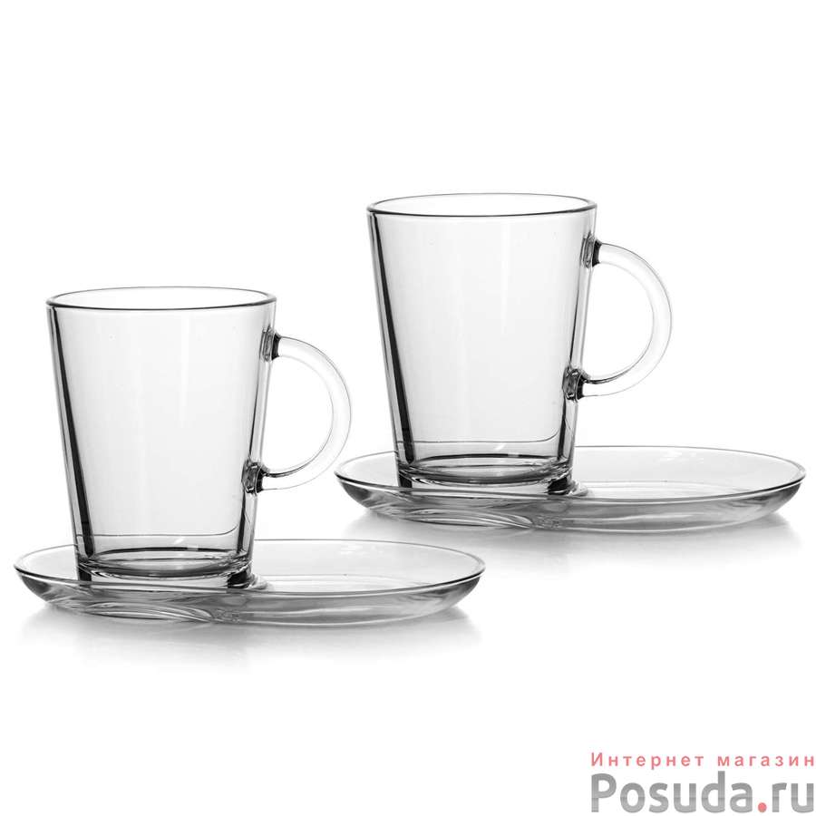 Чайный набор на 2 персоны Pasabahce Tribeca, 400 мл