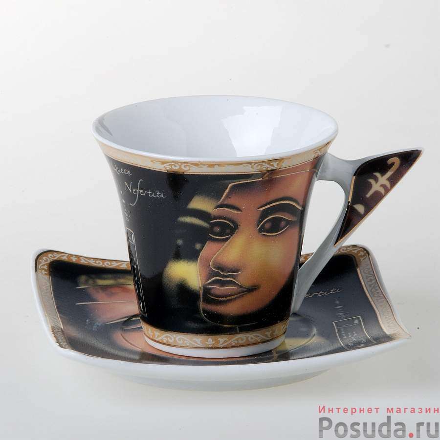 Кофейная пара "Египетская тема", объем чашки 90 мл