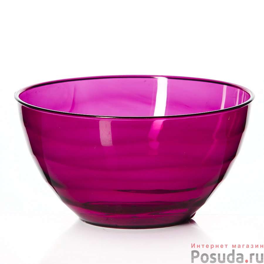 Салатник "АКВА", объем 0,5 л (фуксия прозрачный)