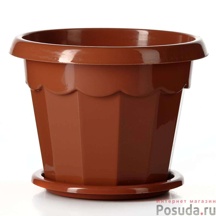 Горшок для цветов с поддоном "Гармония", объем 2,5 л