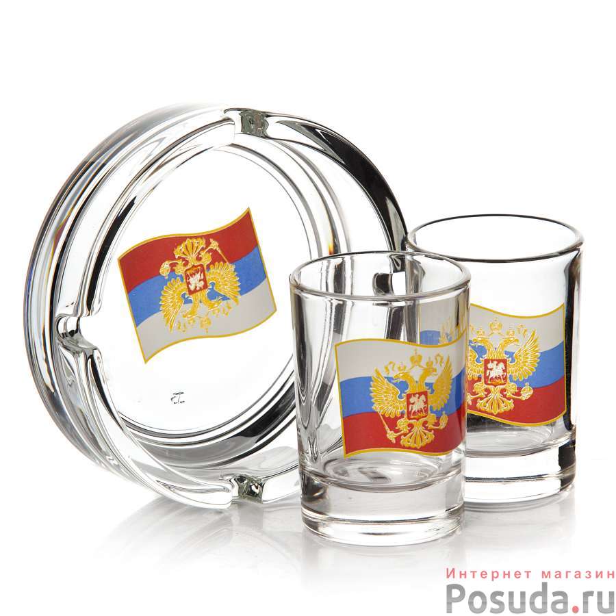 НАБОР "На двоих" пеп. 1015+2стопки 1022 "Флаг"