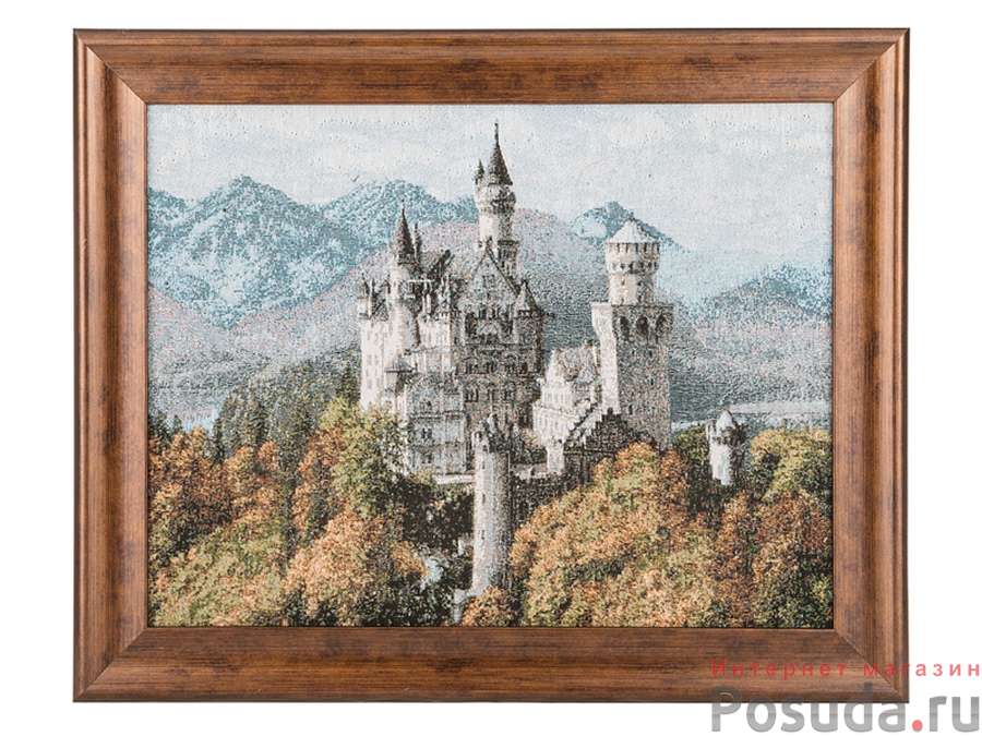 Картина гобеленовая «Замок Нойшванштайн», 54х44 см