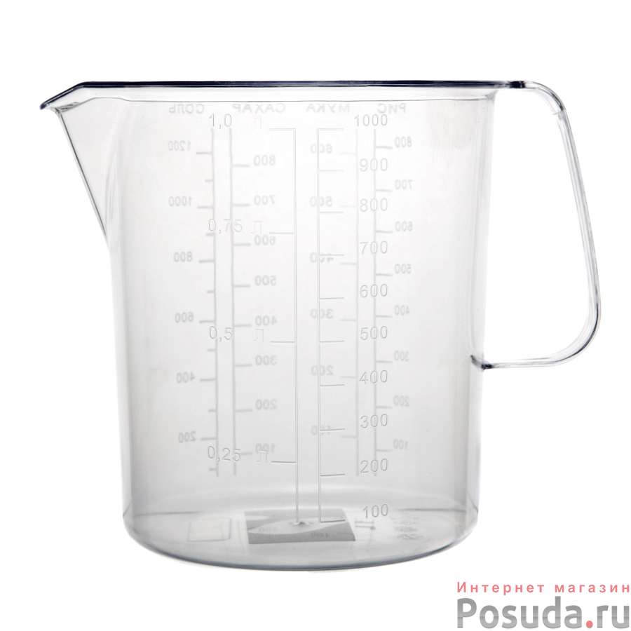 Кружка мерная 1л (бесцветный)