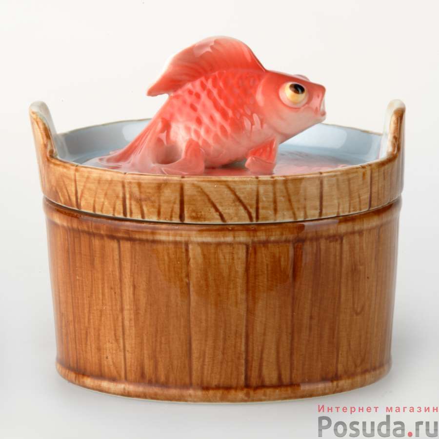Бочонок "Золотая рыба", высота 100 мм