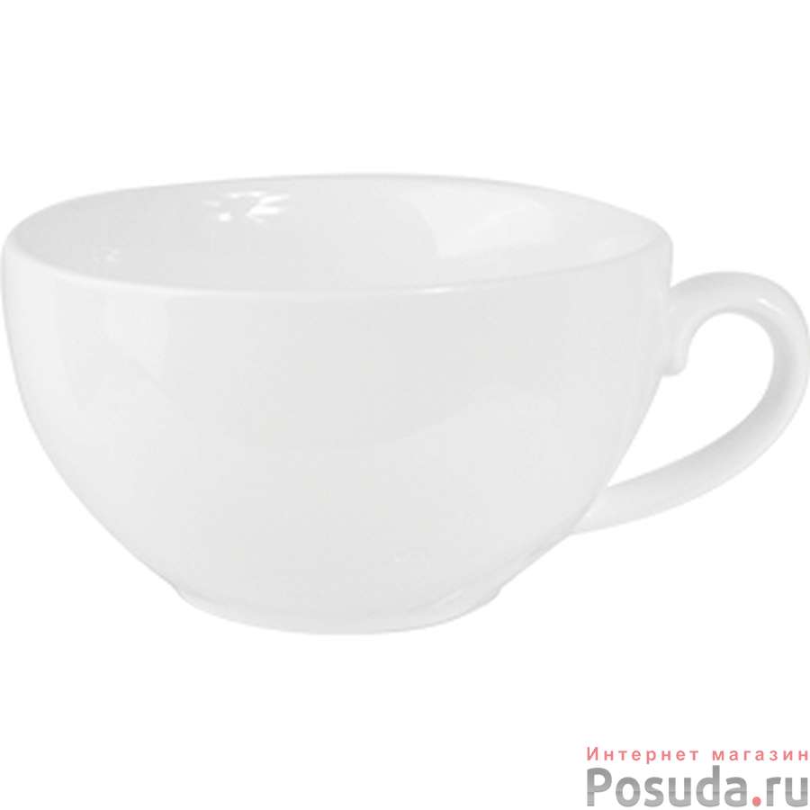 Чашка чайная «Кунстверк»; фарфор; 280мл; D=10.9,H=5.3,L=13см; белый