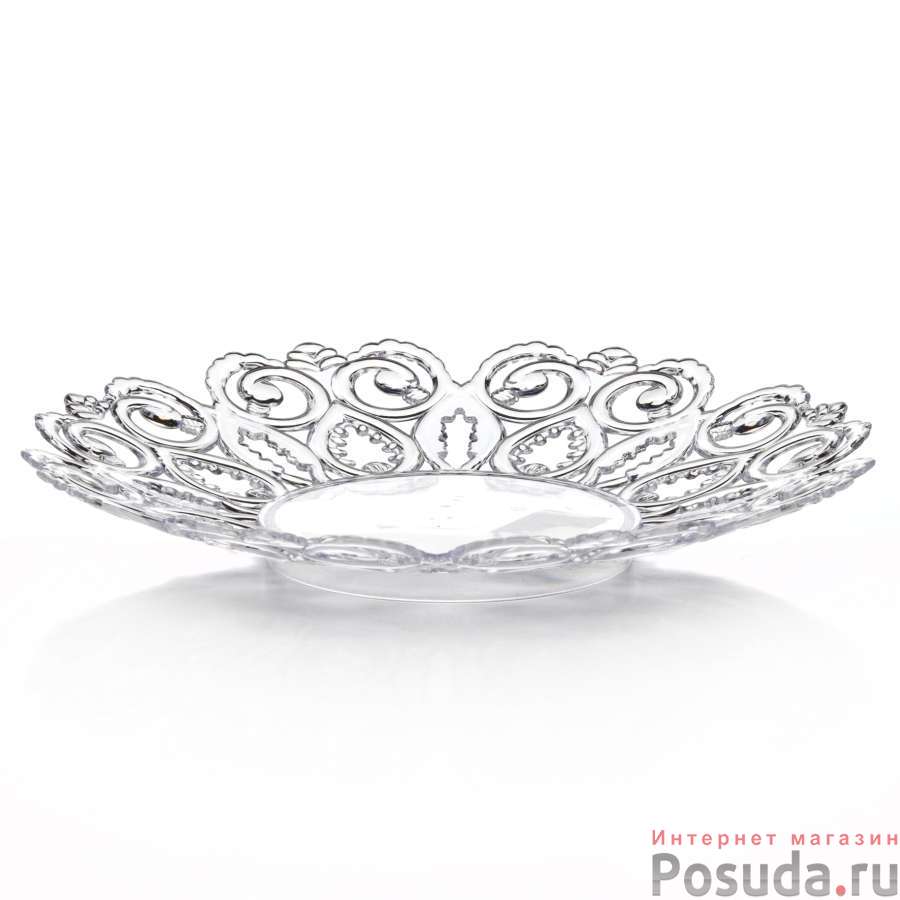 Блюдо "Мелодия" большое (прозрачный)