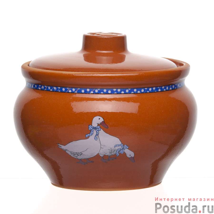 Горшочек традиционный 1,0л "Гуси"