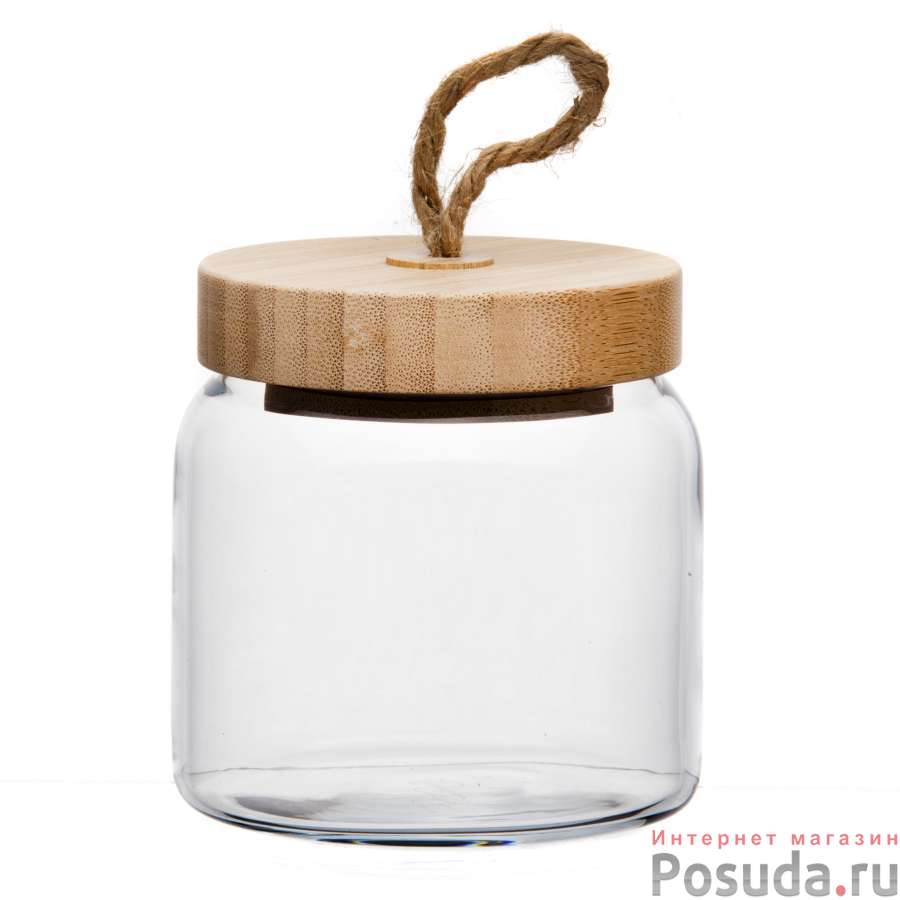 Банка с бамбук. крышкой ВУДИ 575 мл