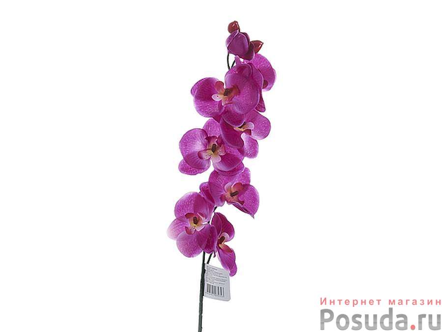 Цветок искусственный (на ножке) "Фиолетовая орхидея" h=66см. (min36) (коричневая упаковка)