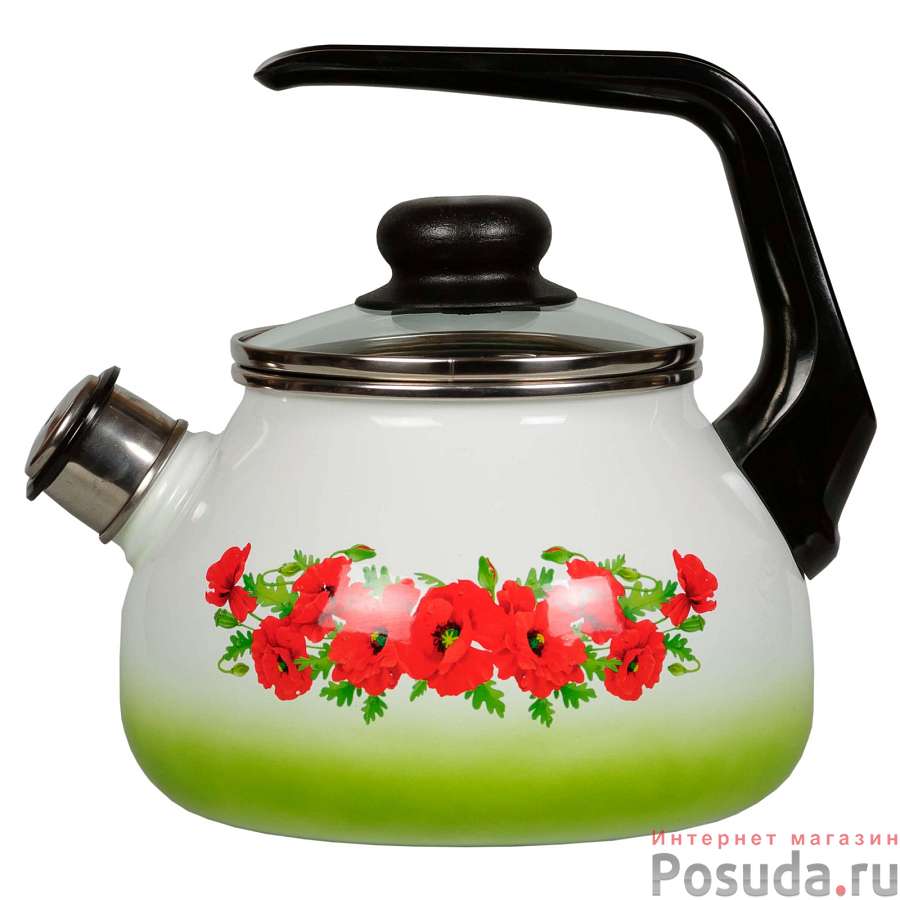 Чайник 2,0л со свистком Восточный мак