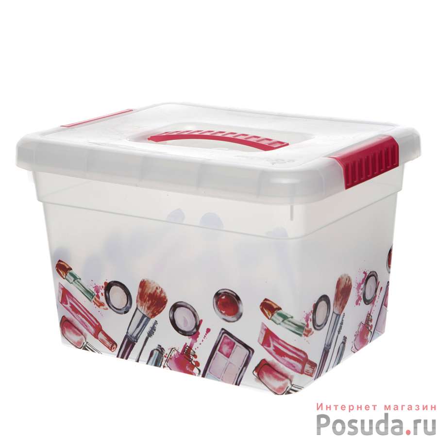Ящик органайзер для косметики 5л с ручкой лоток S