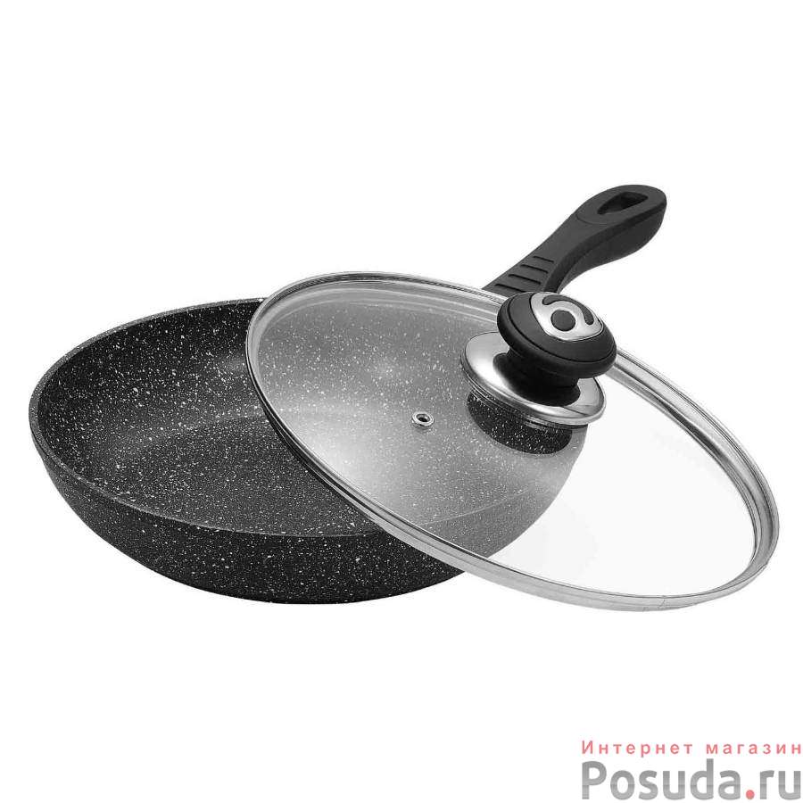 Сковорода со стеклянной крышкой, 22см