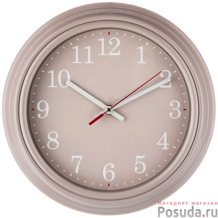 Часы настенные кварцевые Lovely home диаметр=31 см. диаметр циферблата=22 см. цвет:серый (кор=6шт.