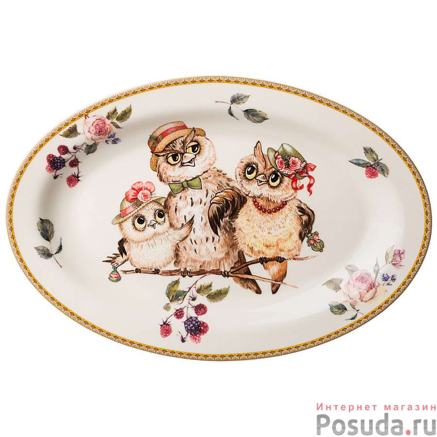 Блюдо овальное lefard Owls party 26,5*18,5 см 
